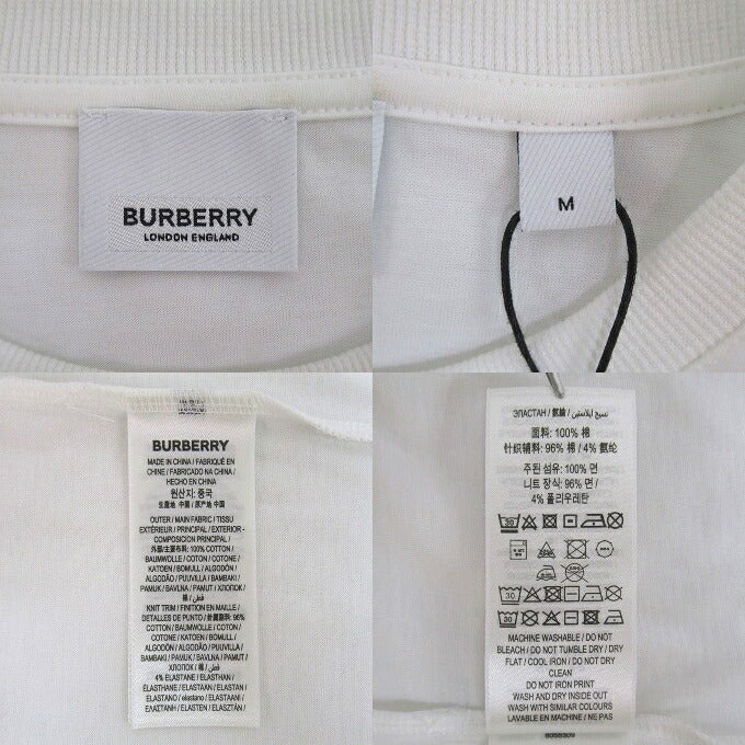 BURBERRY LONDON ENGLAND Logo S/S T-Shirt White Size M