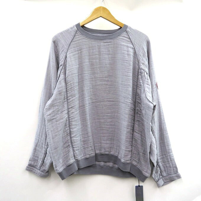 C.E Overdye Raglan GAUZE Crewneck Sweatshirt Gray Size M