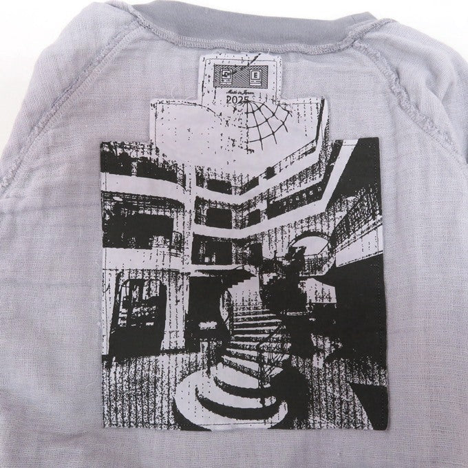 C.E Overdye Raglan GAUZE Crewneck Sweatshirt Gray Size M