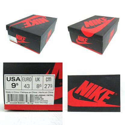 NIKE AIR JORDAN 1 High OG Olive Sneakers Size 27.5cm
