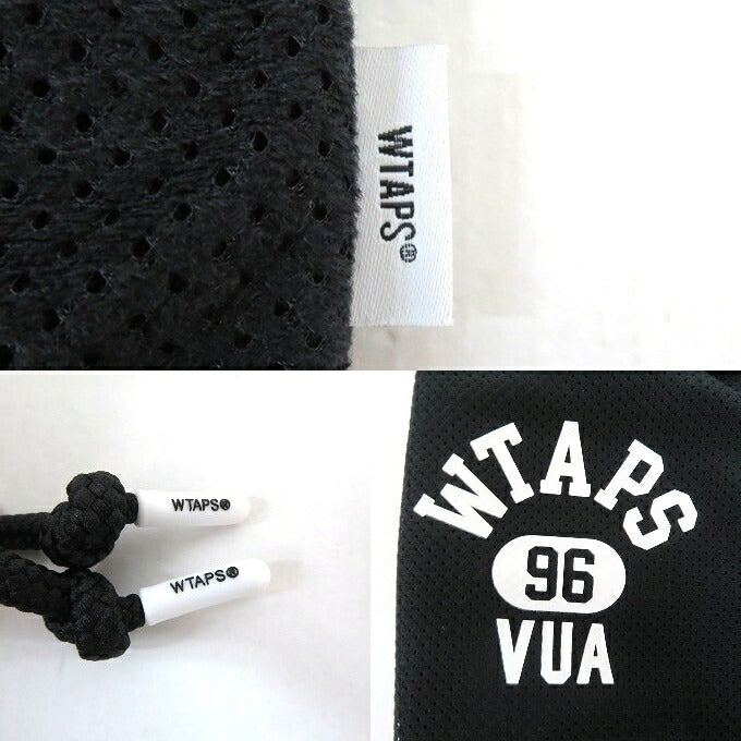 WTAPS 24SS WUS 02 Mesh Logo Print Shorts Black Size 04