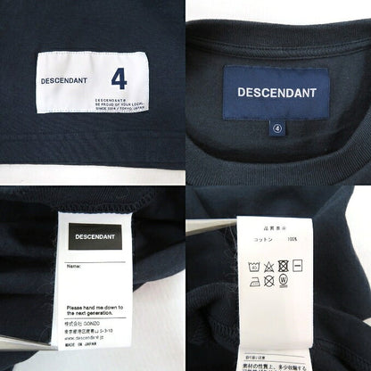 DESCENDANT 24SS TEAM SS Print T-Shirt Navy Size 4