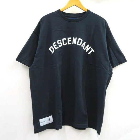 DESCENDANT 24SS TEAM SS Print T-Shirt Navy Size 4
