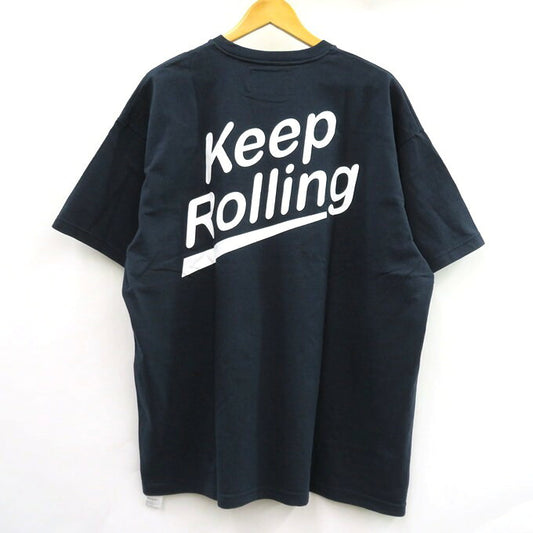 DESCENDANT 24SS TEAM SS Print T-Shirt Navy Size 4