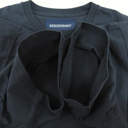 DESCENDANT 24SS TEAM SS Print T-Shirt Navy Size 4
