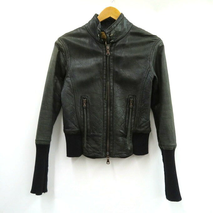AVIREX 90s Italian Sheepskin Leather Jacket Green Size 40