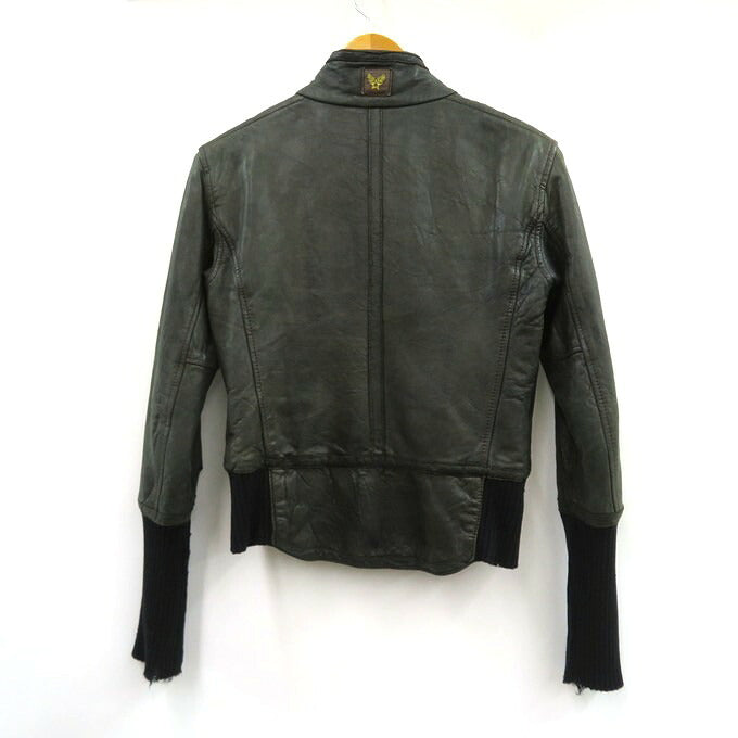 AVIREX 90s Italian Sheepskin Leather Jacket Green Size 40