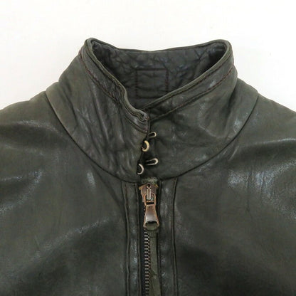 AVIREX 90s Italian Sheepskin Leather Jacket Green Size 40