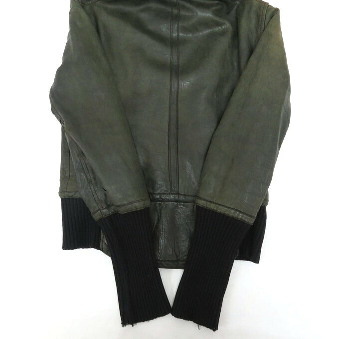 AVIREX 90s Italian Sheepskin Leather Jacket Green Size 40