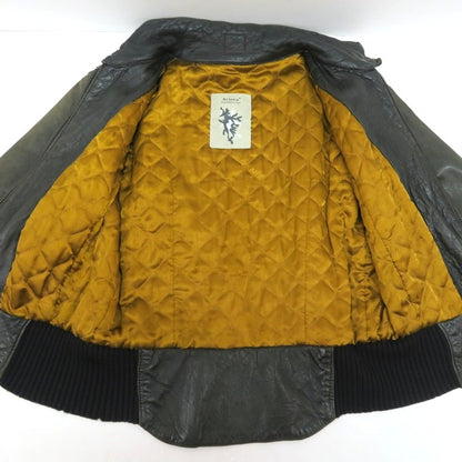 AVIREX 90s Italian Sheepskin Leather Jacket Green Size 40