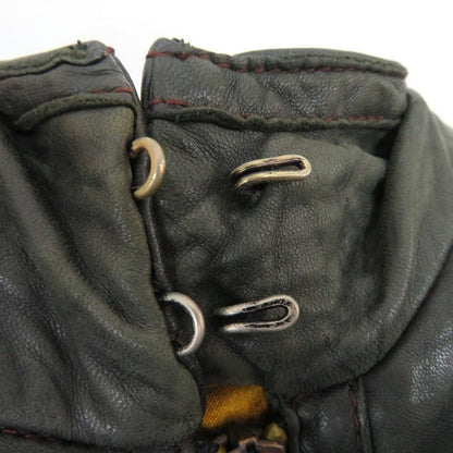 AVIREX 90s Italian Sheepskin Leather Jacket Green Size 40
