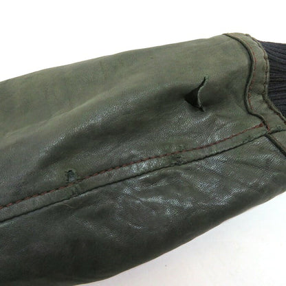 AVIREX 90s Italian Sheepskin Leather Jacket Green Size 40