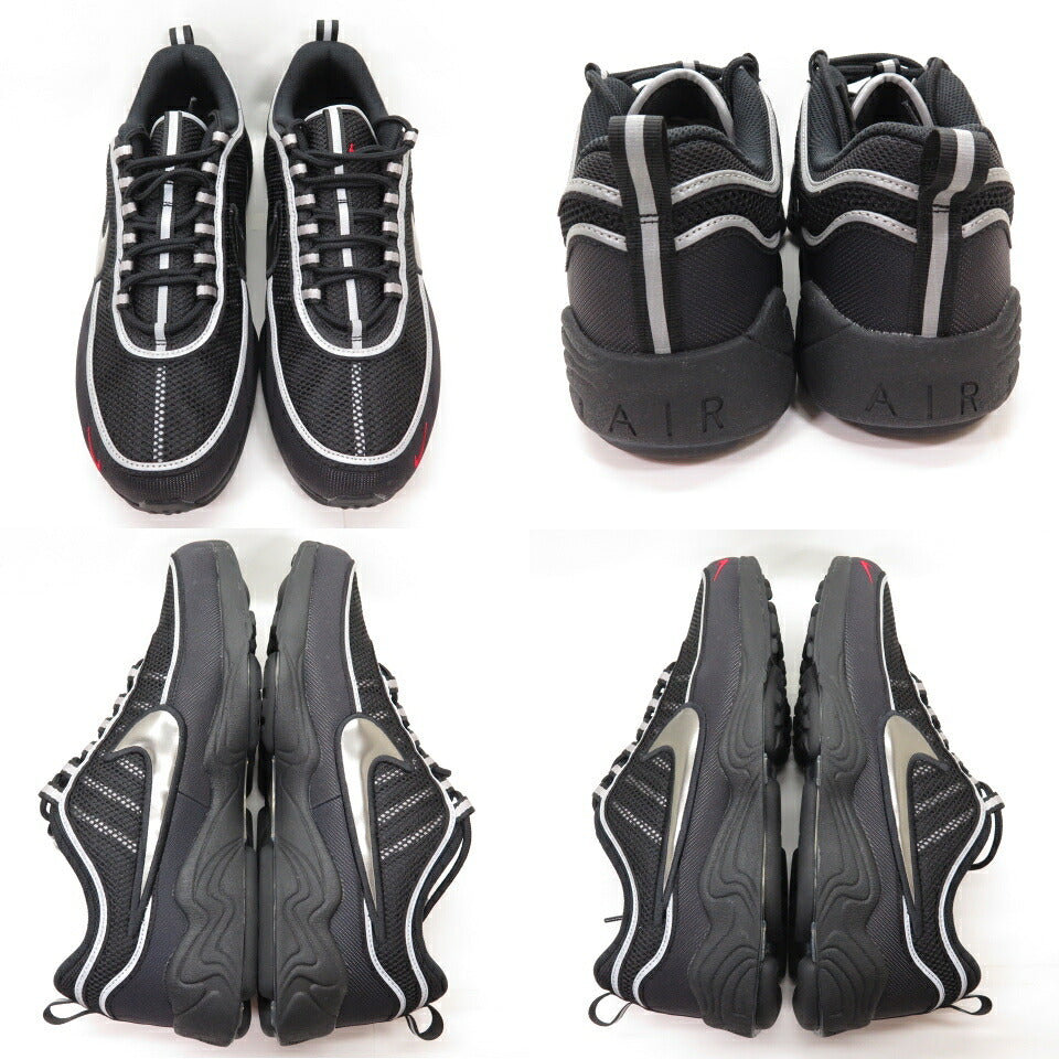 NIKE AIR ZOOM SPIRIDON SP Black Metallic Silver Sneakers