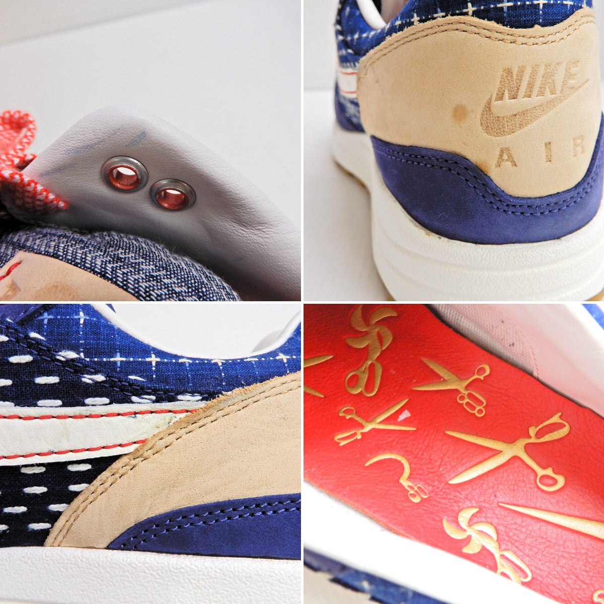 DENHAM x NIKE Air Max 1 Blue Void Sneakers Size 26.0cm