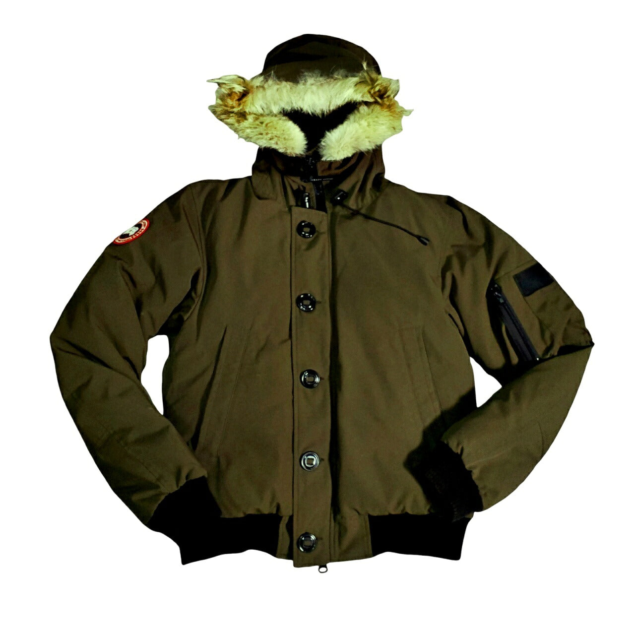 Canada Goose Labrador Olive Coyote Fur Down Jacket Size M