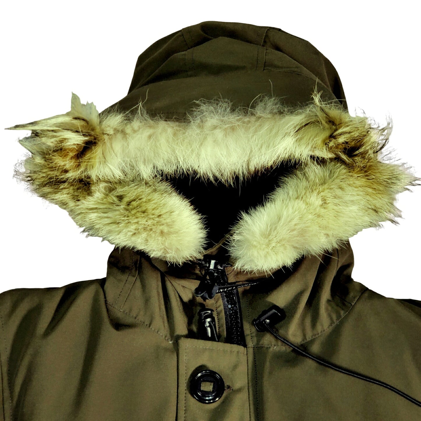 Canada Goose Labrador Olive Coyote Fur Down Jacket Size M