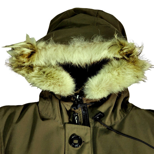 Canada Goose Labrador Olive Coyote Fur Down Jacket Size M