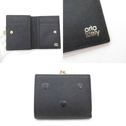 Orla Kiely Black Stem Embossed Clasp Wallet Size ONE SIZE