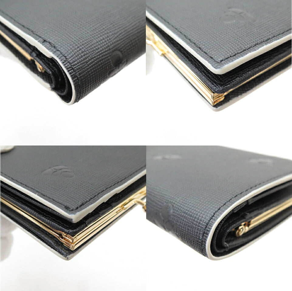 Orla Kiely Black Stem Embossed Clasp Wallet Size ONE SIZE