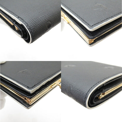 Orla Kiely Black Stem Embossed Clasp Wallet Size ONE SIZE