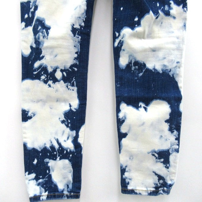 DSQUARED2 Cropped Tie-Dye Denim Jeans Indigo Size 36