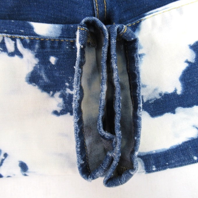 DSQUARED2 Cropped Tie-Dye Denim Jeans Indigo Size 36