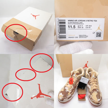 NIKE WMNS AIR JORDAN 3 Retro TEX Desert Camo Sneakers