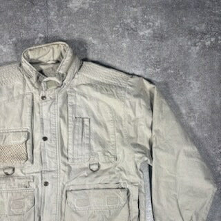 EDDIE BAUER 80s 90s Vintage Fishing Jacket Beige Size M