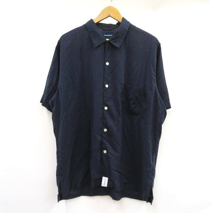 DESCENDANT Achieve Rayon Open Collar Shirt Navy Size 3