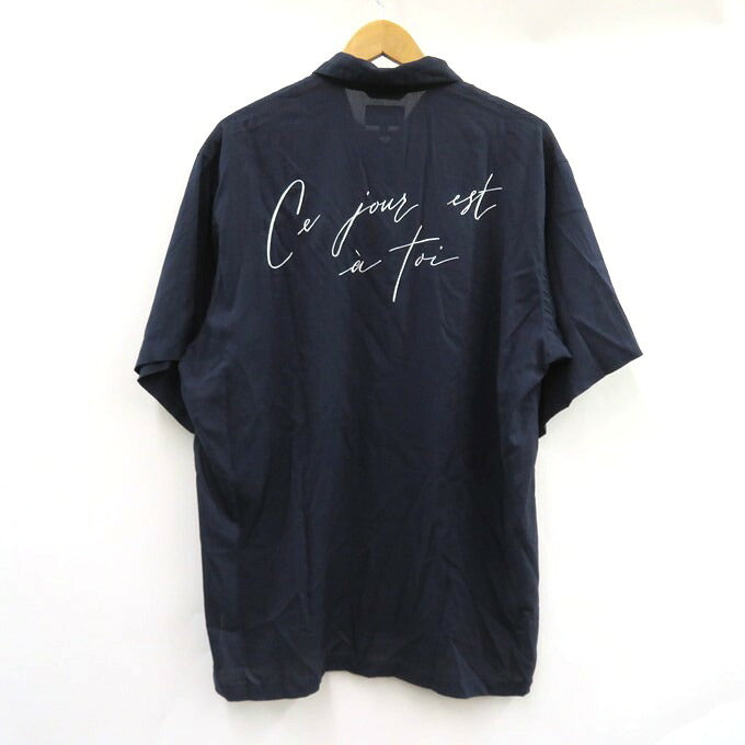 DESCENDANT Achieve Rayon Open Collar Shirt Navy Size 3