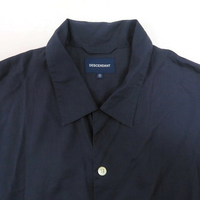 DESCENDANT Achieve Rayon Open Collar Shirt Navy Size 3