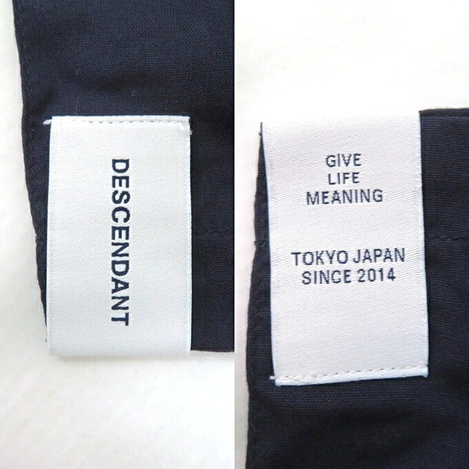 DESCENDANT Achieve Rayon Open Collar Shirt Navy Size 3