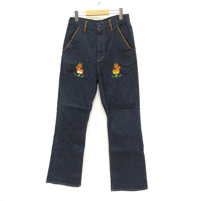 Needles Indigo P&M Emb. Boot-Cut Jeans Size XS