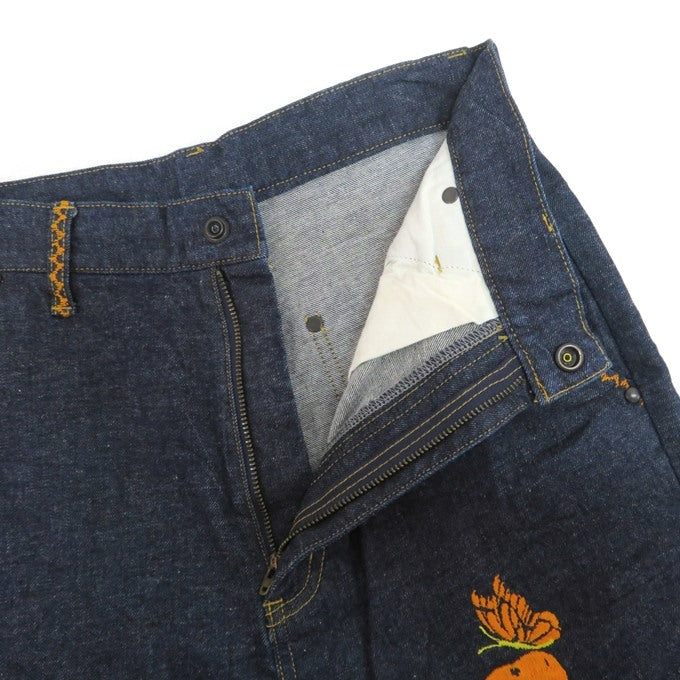 Needles Indigo P&M Emb. Boot-Cut Jeans Size XS