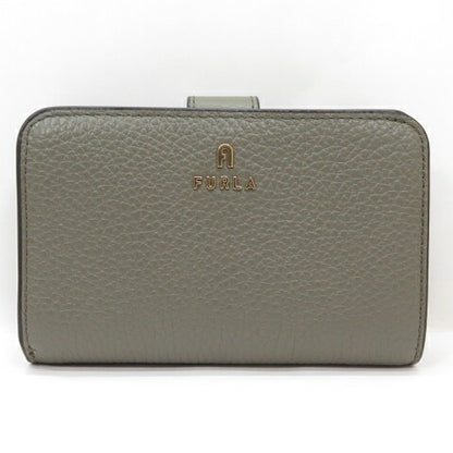 FURLA CAMELIA M Grain Leather Compact Wallet Size ONE SIZE