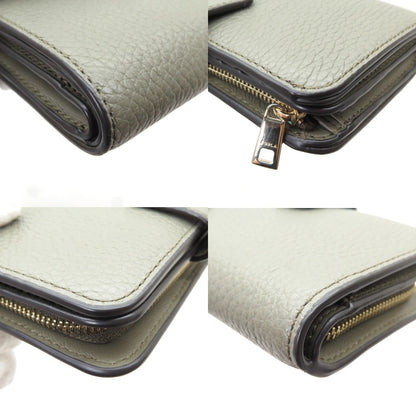 FURLA CAMELIA M Grain Leather Compact Wallet Size ONE SIZE