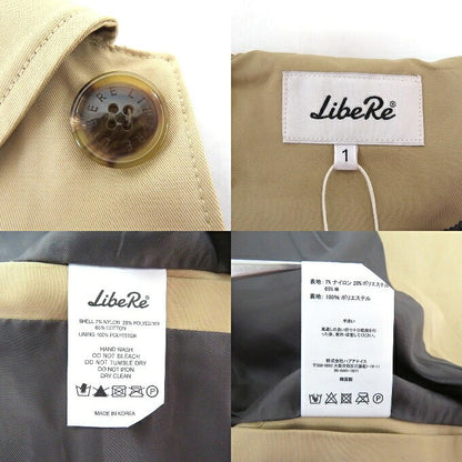 LIBERE Cut Mac Bicolor Coat Beige/Navy Size 1