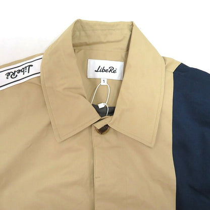 LIBERE Cut Mac Bicolor Coat Beige/Navy Size 1