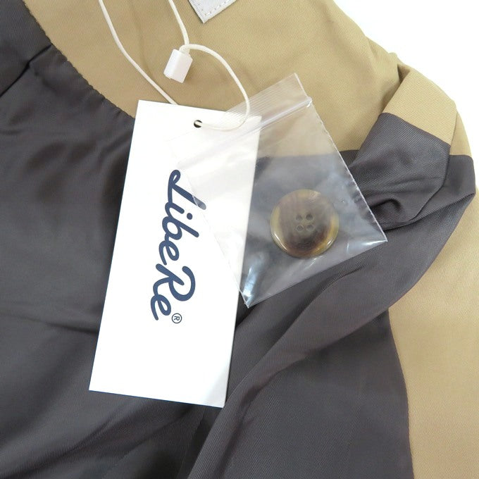 LIBERE Cut Mac Bicolor Coat Beige/Navy Size 1