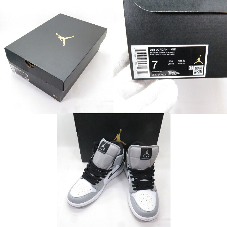 NIKE AIR JORDAN 1 Mid "Light Smoke Grey" Sneakers
