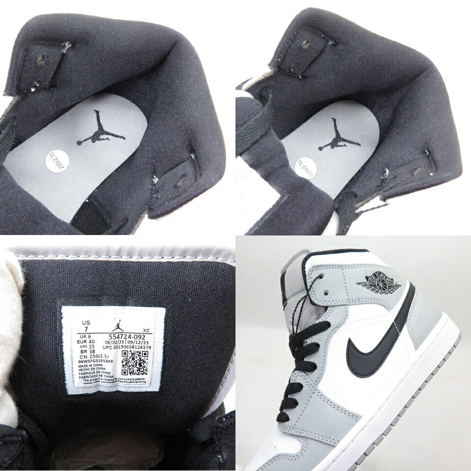 NIKE AIR JORDAN 1 Mid "Light Smoke Grey" Sneakers