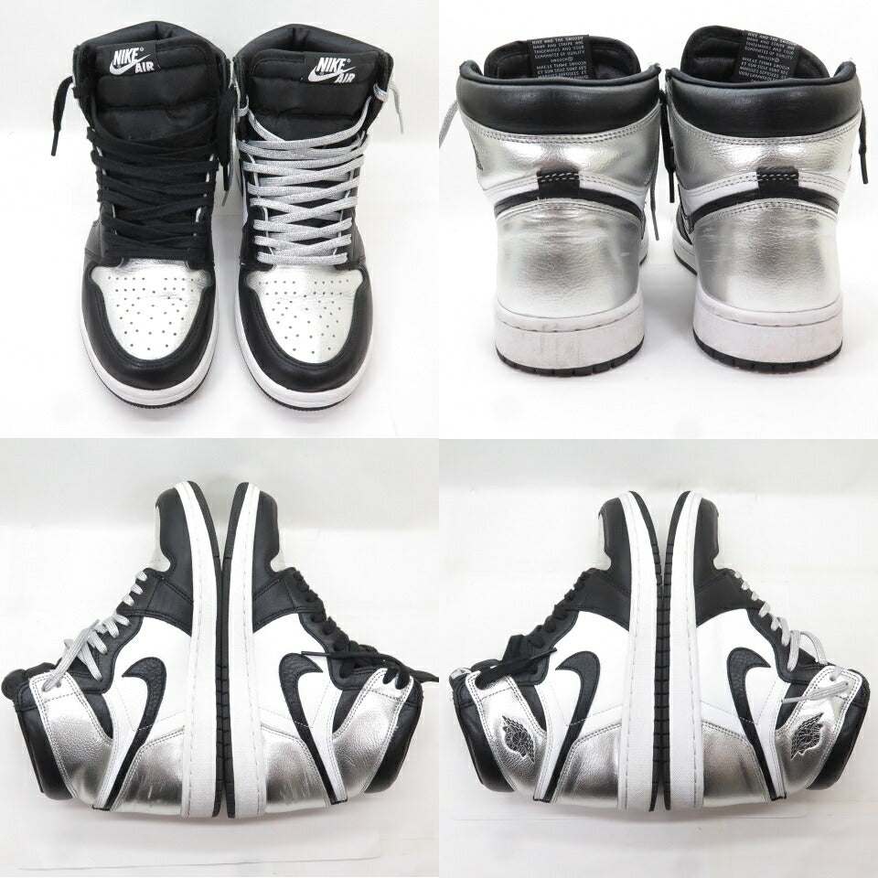 NIKE WMNS AIR JORDAN 1 High OG "Silver Toe" Sneakers