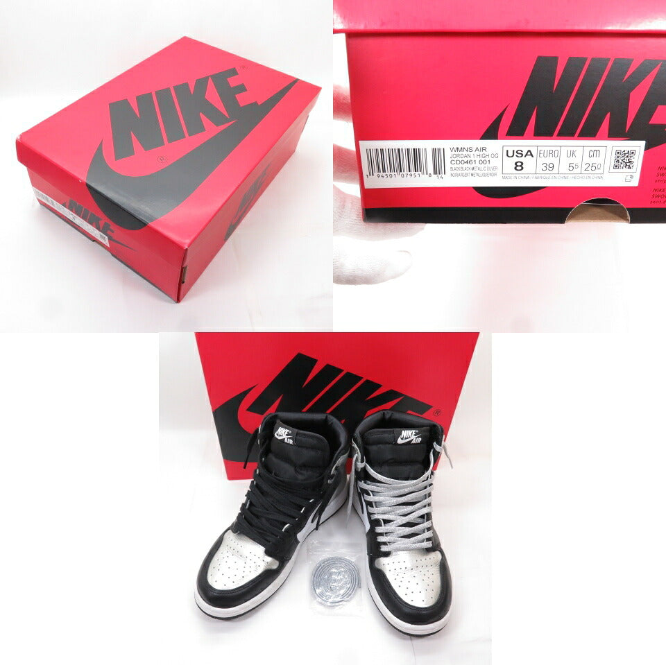 NIKE WMNS AIR JORDAN 1 High OG "Silver Toe" Sneakers