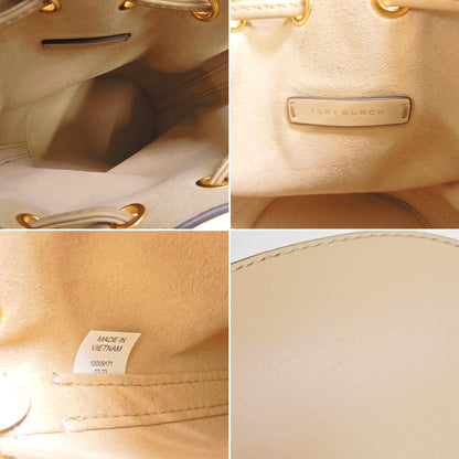 TORY BURCH T Monogram Perforated Bag Beige Size ONE SIZE