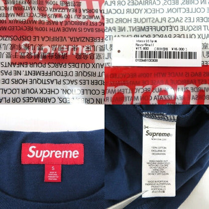 Supreme 25SS Intarsia Short Sleeve T-Shirt Navy Size S