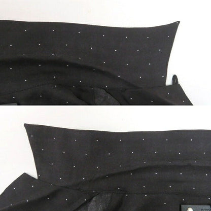 MINEDENIM Black Silk Dots Open Collar Shirt Size 1