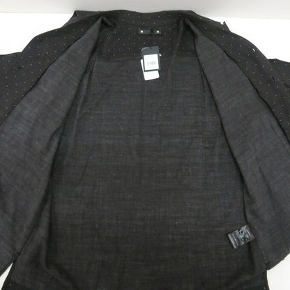 MINEDENIM Black Silk Dots Open Collar Shirt Size 1