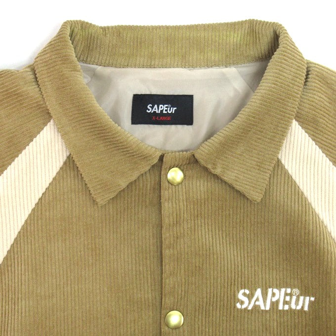 SAPEur Corduroy Jacket Beige Size XL