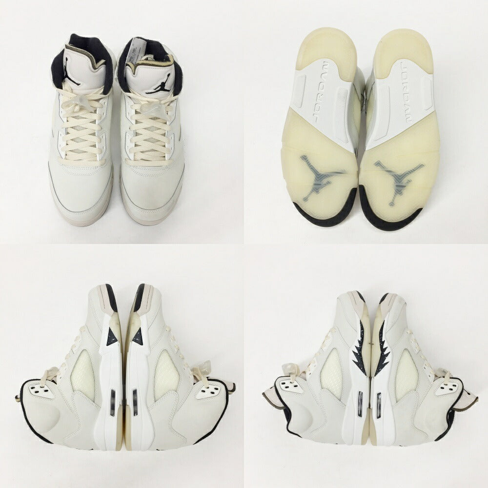 NIKE AIR JORDAN 5 Retro SE White Sneakers Size 9