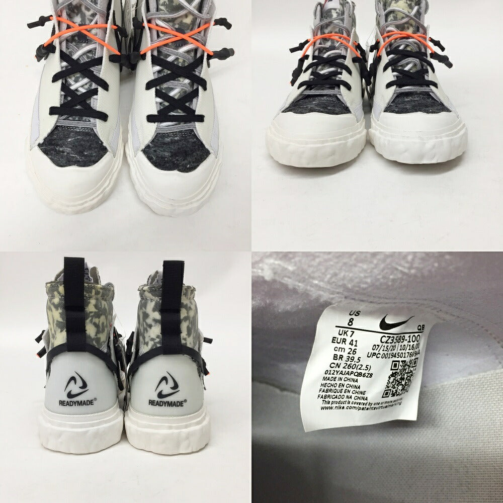 NIKE x READYMADE Blazer Mid White/Black Sneakers Size 8